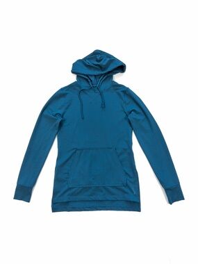 Nike Womens Hoodie Yoga Lightweight Cover Up Hi-Low Size XS - Blue